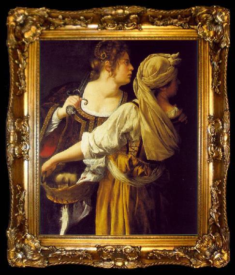 framed  GENTILESCHI, Artemisia Judith and her Maidservant  sdg, ta009-2